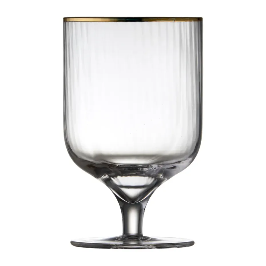 Palermo Gold wijnglas 30 cl 4-pack, Transparant-goud