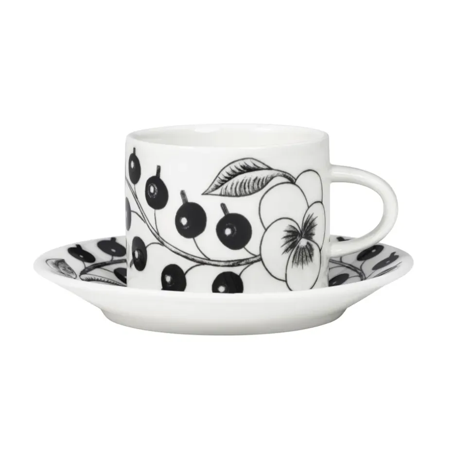 Paratiisi schotel Ø14 cm voor koffiekop 18 cl, Zwart