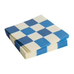 Pattern Dinner Check servet 40x40 cm 20-pack, Off white-blues M