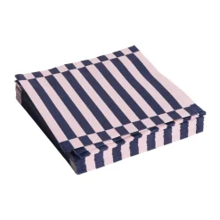 Pattern Dinner Stripe servet 40x40 cm 20-pack, Light pink-dark blue pillar