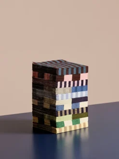 Pattern Dinner Stripe servet 40x40 cm 20-pack, Light pink-dark blue pillar