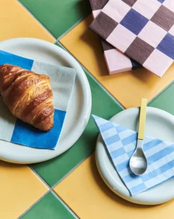 Pattern Lunch Check servet 33x33 cm 20-pack, Light pink-bordeaux-black M