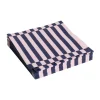 Pattern Lunch Stripe servet 33x33 cm 20-pack, Light pink-dark blue pillar