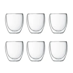 Pavina dubbelwandig glas 6-pack, 0,25 l.
