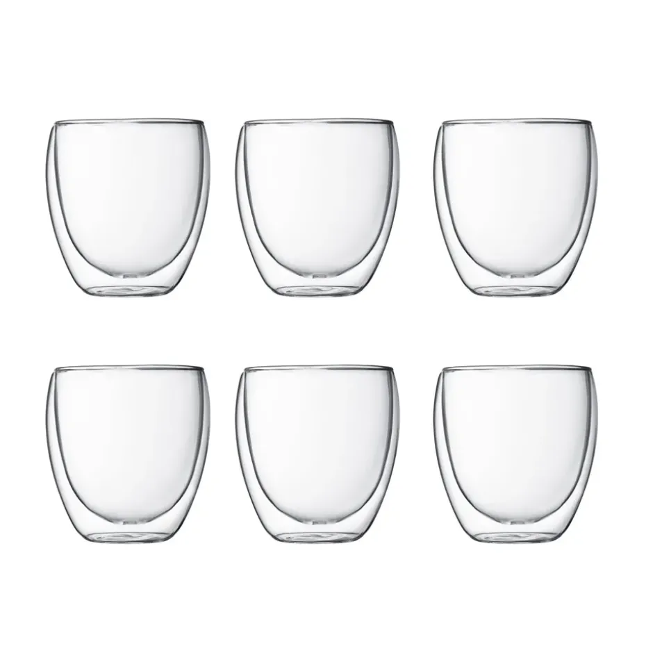 Pavina dubbelwandig glas 6-pack, 0,25 l.