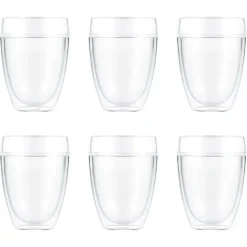 Pavina Outdoor dubbelwandig plastic glas 6-pack, 35 cl