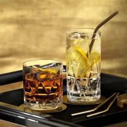 Peak rietjes 4-pack, Messing