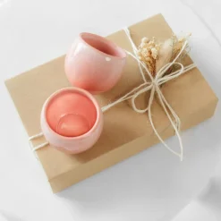 Perlemor Home eierdopjes 2-pack, Rose