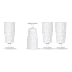 Picknick champagneglas 4-pack, Wit