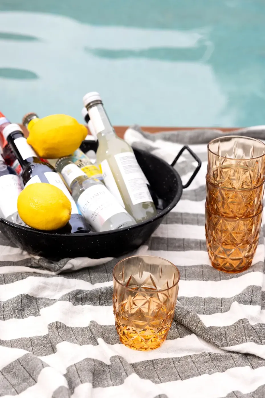 Picknick Juni waterglas 28 cl 4-pack, Amber