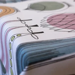 Picknick tafelzeil, blauw-roze