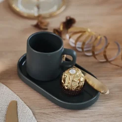 Pilar espressokopje met schotel, 2 stuks, Agavegroen