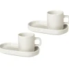 Pilar espressokopje met schotel, 2 stuks, Moonbeam