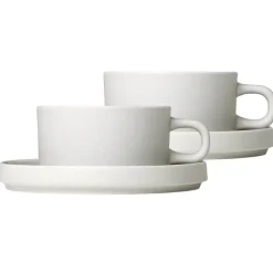 Pilar mok met schotel, 2 stuks, Moonbeam