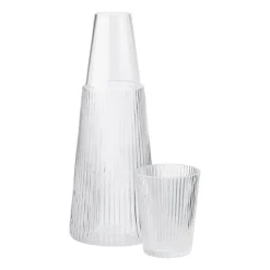 Pilastro karaf met drinkglazen, Clear