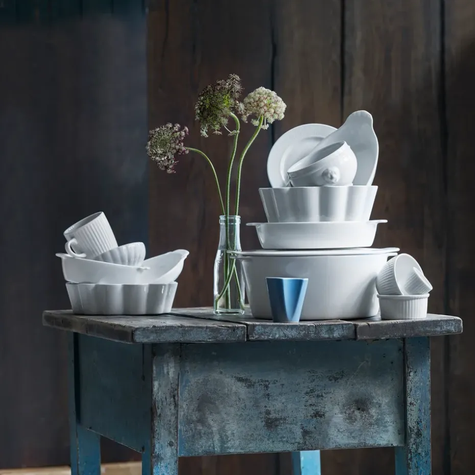 Pillivuyt serveerplaat ovaal wit, 28x16 cm