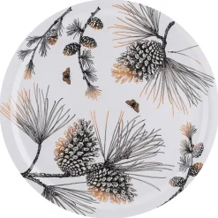 Pine Cone dienblad Ø 49 cm., Cotton white