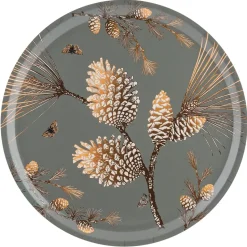 Pine Cone dienblad Ø 38 cm, Moss grey