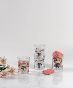 Pippi & Lilla Gubben drinkglas 20 cl, Multi