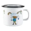 Pippi and the horse emaillen mok 2,5 dl, White