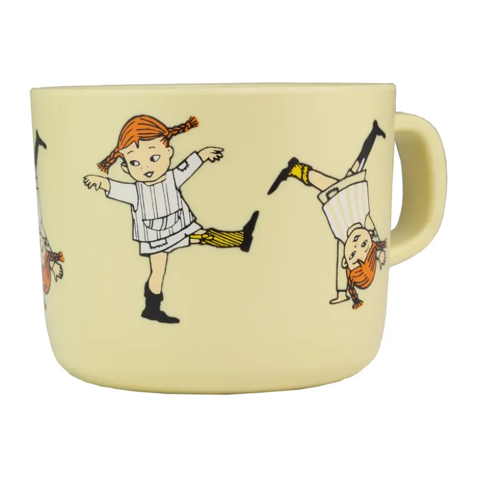 Pippi Cirkus mok 25 cl, Geel