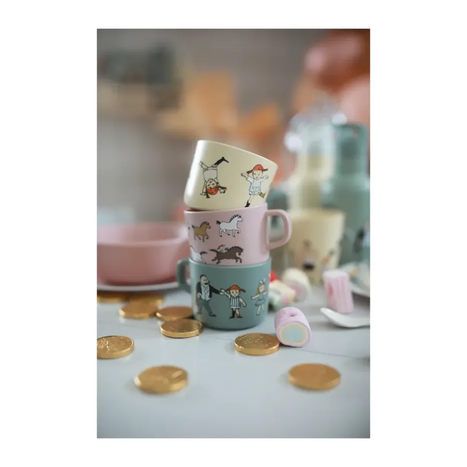 Pippi Cirkus mok 25 cl, Geel