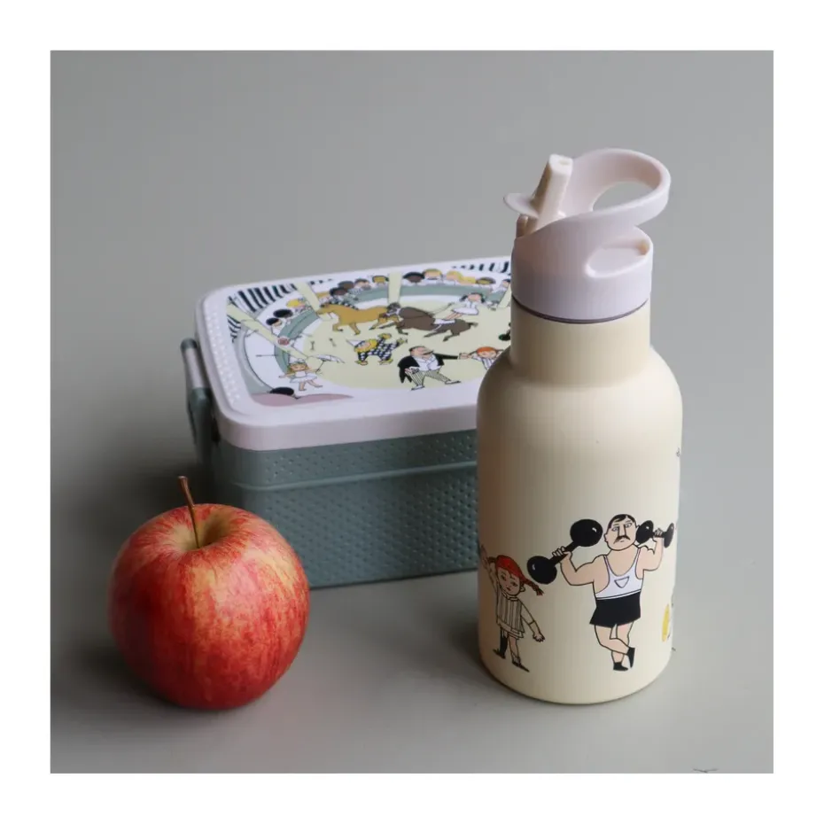 Pippi Cirkus waterfles 34 cl, Geel