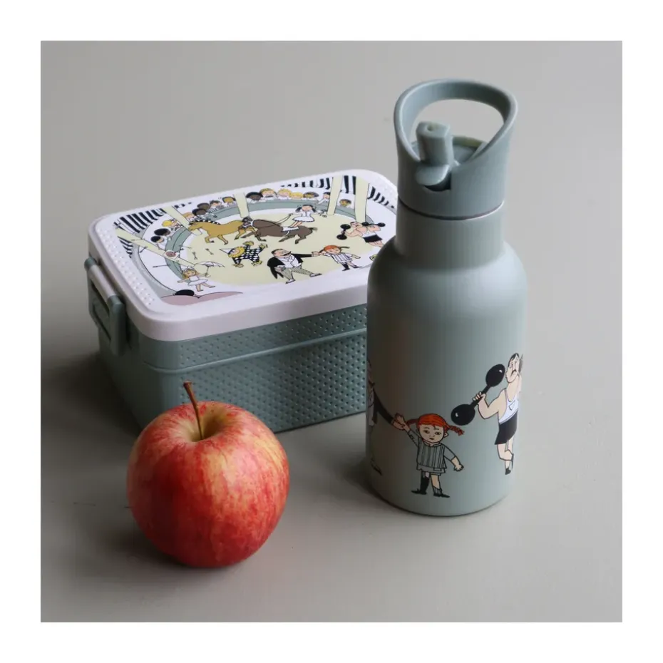 Pippi Cirkus waterfles 34 cl, Groen