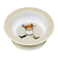 Pippi Cirkus zuignapbord Ø15,5 cm, Beige