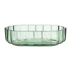 Play glazen kom laag 50 mm, Lichtgroen