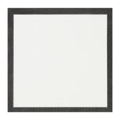 Play papieren servetten 33x33 cm 20-pack, Ecru-Zwart