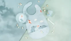 Playground slabbetje met klittenband, Blue