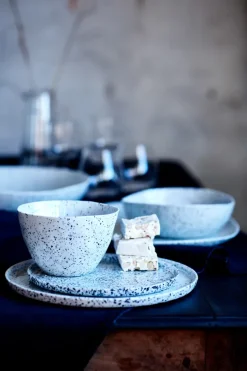 Poppi schotel 21 cm., wit-zwart