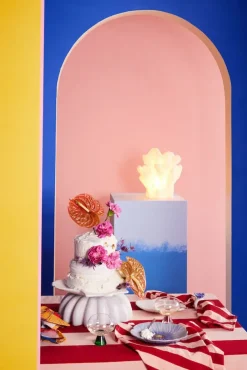 Poppy bordje 20,5x21 cm, Blauw