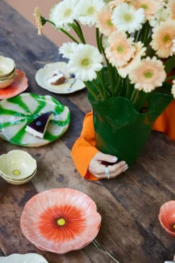 Poppy bordje 20,5x21 cm, Rood