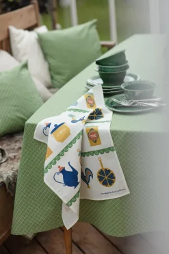 Prickruta tafellaken 145x250 cm, Groen