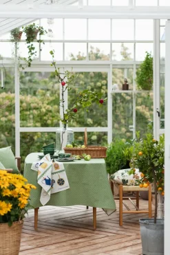 Prickruta tafellaken 145x250 cm, Groen