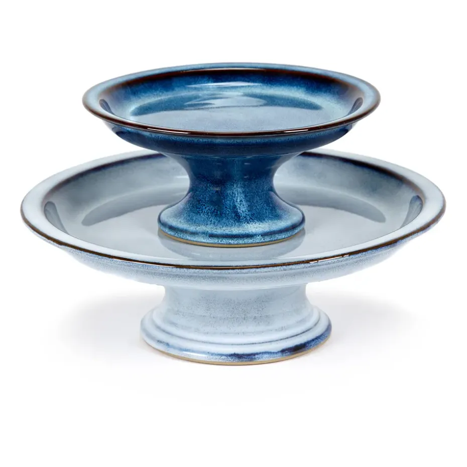 Pure taartschotel geglazuurd L Ø23,5 cm, Blue