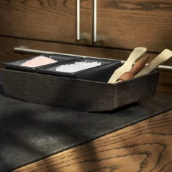 Rå zoutvaatje 6,5 cm, Zwart