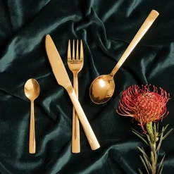 Raw bestekset 48 delig, Goud