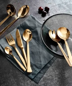 Raw bestekset 48 delig, Goud