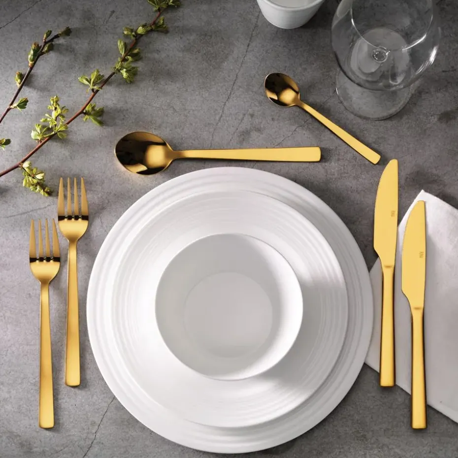 Raw bestekset 16-delig, goud