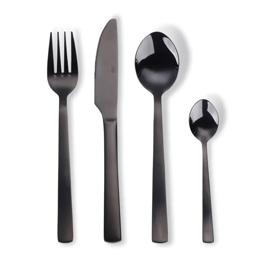 Raw bestekset 16-delig, zwart