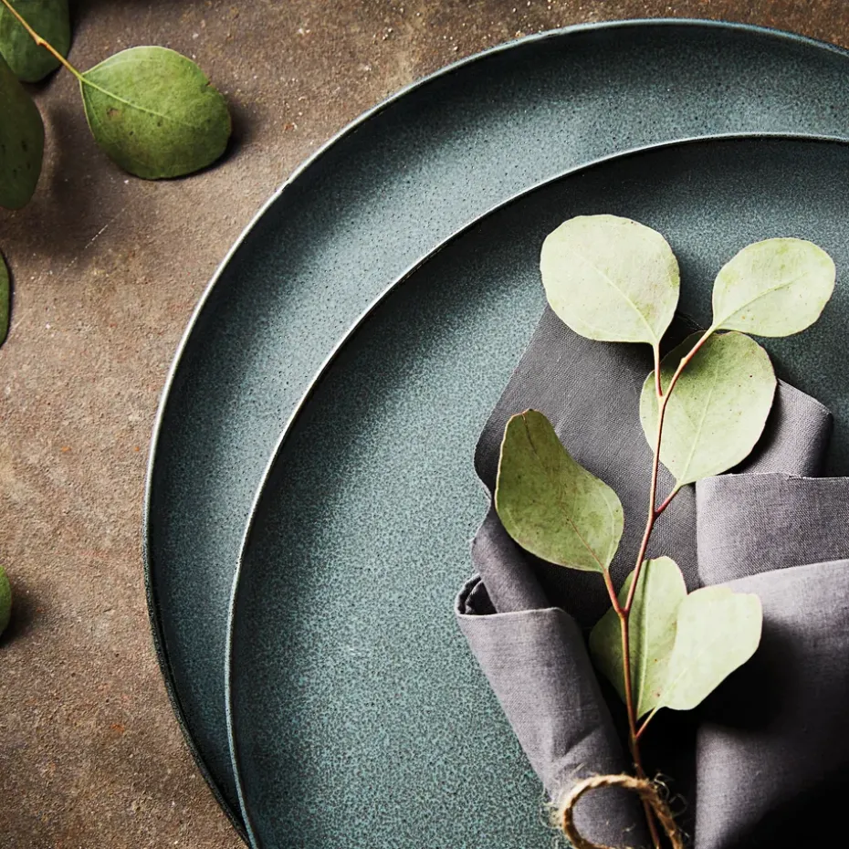 Raw bord Ø20 cm., Northern green