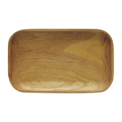 Raw dienblad 10x17 cm, Teak