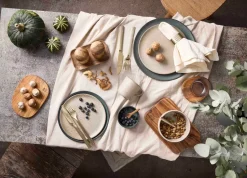 Raw dienblad 10x17 cm, Teak