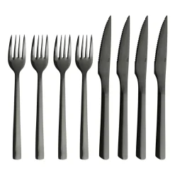 Raw grillbestek 8-delig, Zwart