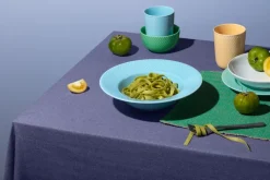 Rhombe diep bord Ø24,5 cm, Turquoise