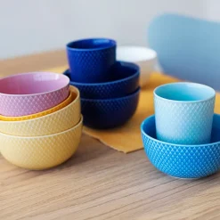 Rhombe kom Ø13 cm, Donkerblauw