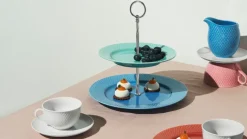 Rhombe theekop met schotel 24 cl, Wit